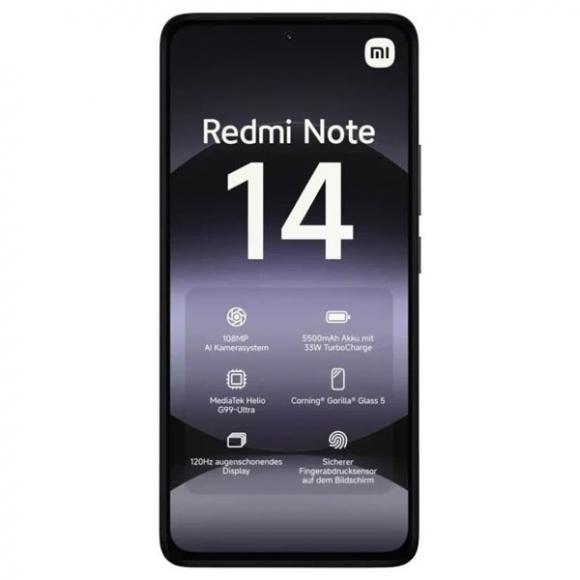 Смартфон Xiaomi Redmi Note 14 4G 6/128Gb Midnight Black